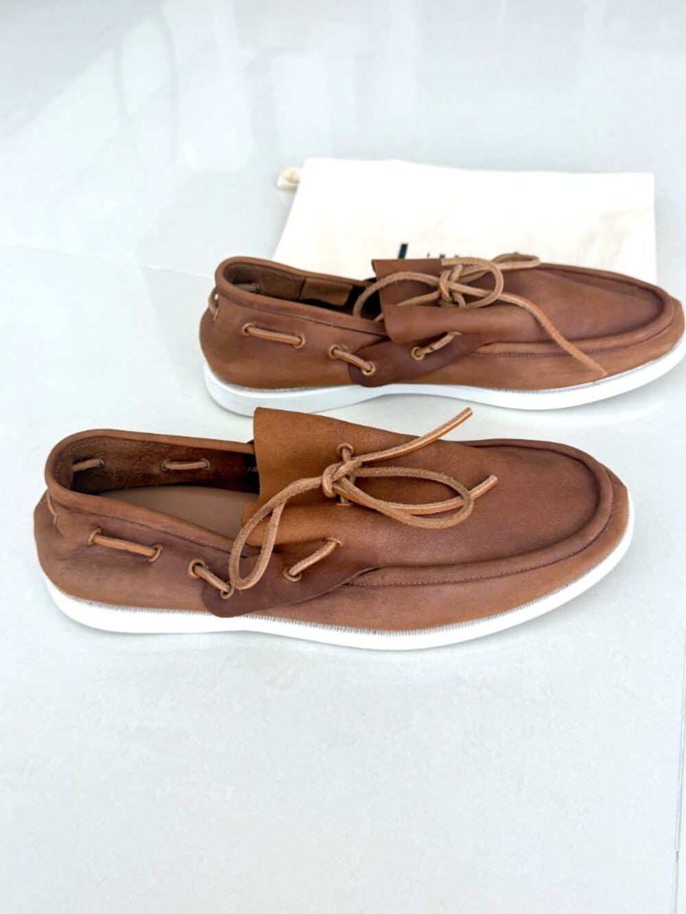 MARNI Tan Nubuck Boat Shoes IT 39 / US 9 - Picture 4 of 12